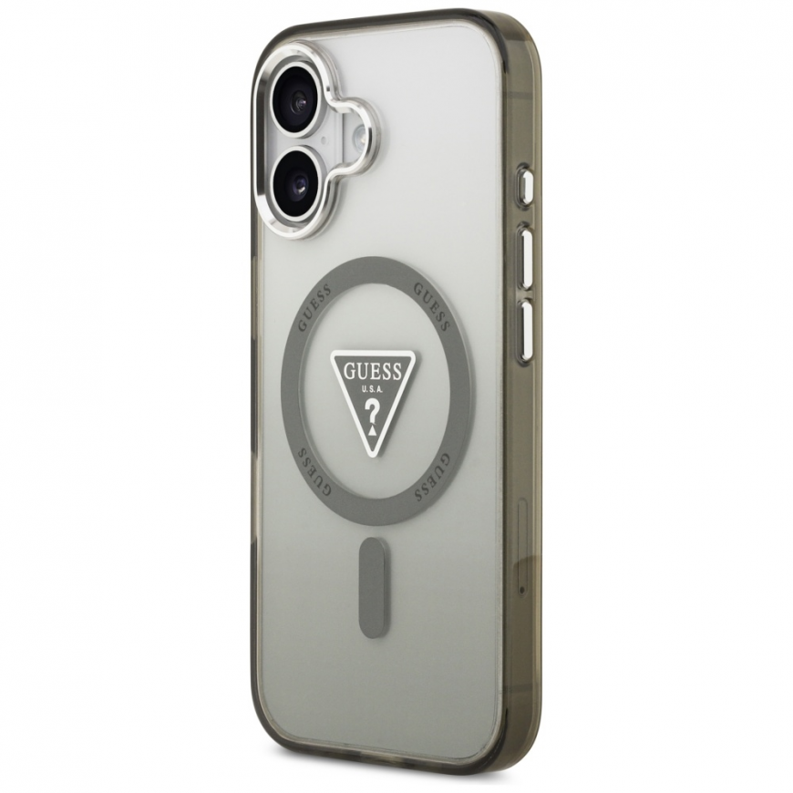 Guess IML Gradient Triangle Logo MagSafe case for iPhone 17 khak – 2