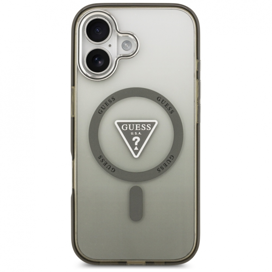 Guess IML Gradient Triangle Logo MagSafe case for iPhone 17 khak – 3
