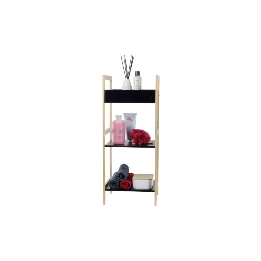 Bathroom shelf 3 shelves Scandic black JOTTA – 2