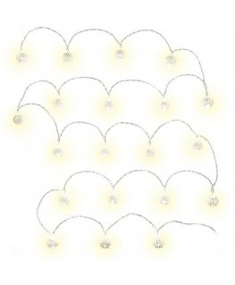 Retlux RETLUX - RXL 272 Christmas Decoration 20LED, Silver Balls, Length 3m + Input 0.3m, 2x AA, Color Cool White