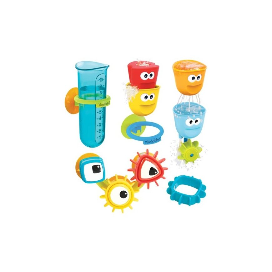 Yookidoo Water Toy Set with Cups and Spinners - Opened Packaging