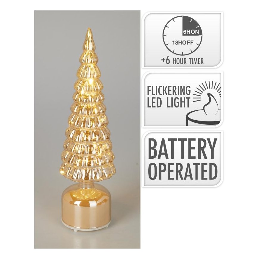 Mondex LED Christmas Tree 40CM BROWN 2ASS