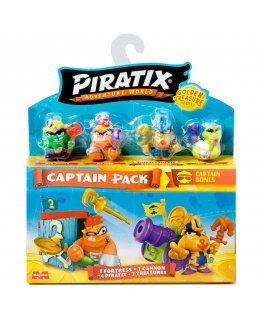 Piratix Adventure World Golden Treasure komplekt kaptenitele 4 figuuri + tarvikud