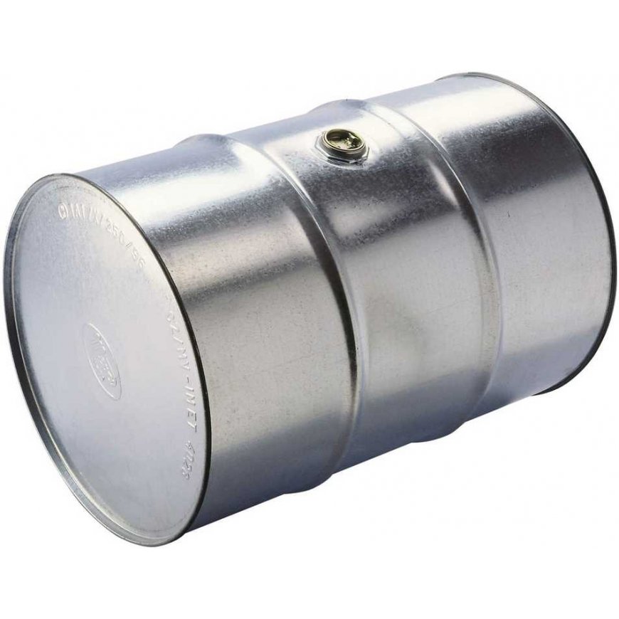 MEVA Galvanized Steel Drum 200L, 2" Opening on the Side