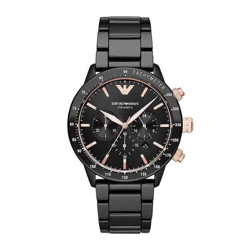 EMPORIO ARMANI MEN'S WATCH AR70002 - MARIO - CERAMIC (zi022a)