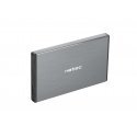 NATEC Rhino GO HDD/SSD korpuss Pelēks 2.5" NATEC Rhino GO HDD/SSD korpuss Pelēks 2.5"