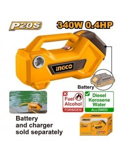 INGCO AKU sūknis, 340W, bez akumulatora un lādētāja