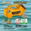 INGCO AKU pump, 340W, ilma akuta ja laadijata INGCO AKU pump, 340W, ilma akuta ja laadijata