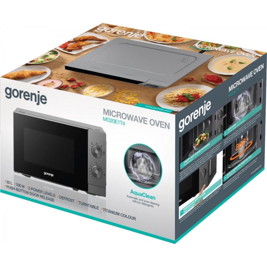 Gorenje MO20E1T4 Серый Обычная (соло) микроволновая печь Столешница 20 L 700 W – 5