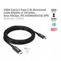 CLUB3D USB4 Gen3x2 Type-C Bi-Directional Cable 8K60Hz or 4K120Hz, Data 40Gbps, PD 240W(48V/5A) EPR M CLUB3D USB4 Gen3x2 Type-C Bi-Directional Cable 8K60Hz or 4K120Hz, Data 40Gbps, PD 240W(48V/5A) EPR M