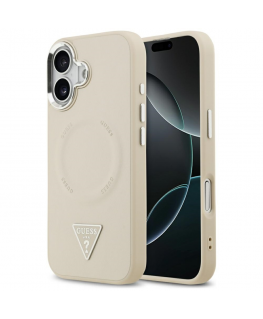 Guess Triangle Logo MagSafe Case for iPhone 17 Beige