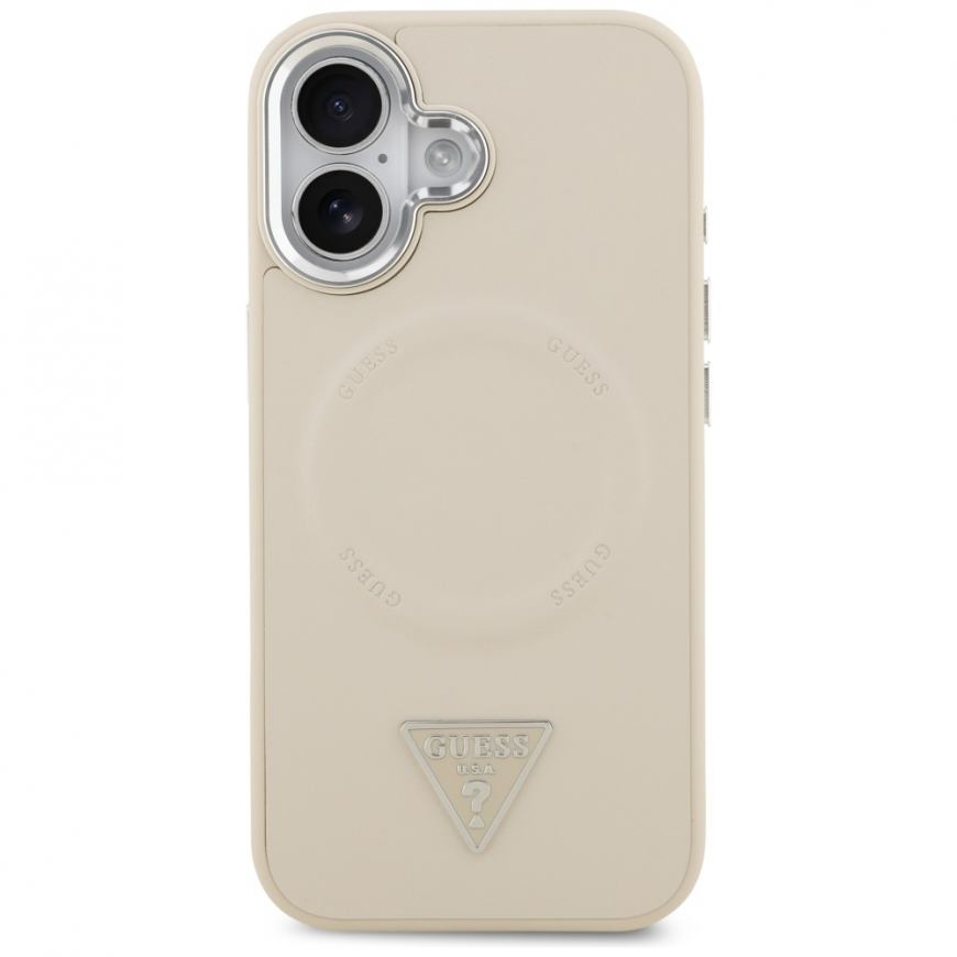 Guess Triangle Logo MagSafe Case for iPhone 17 Beige – 3