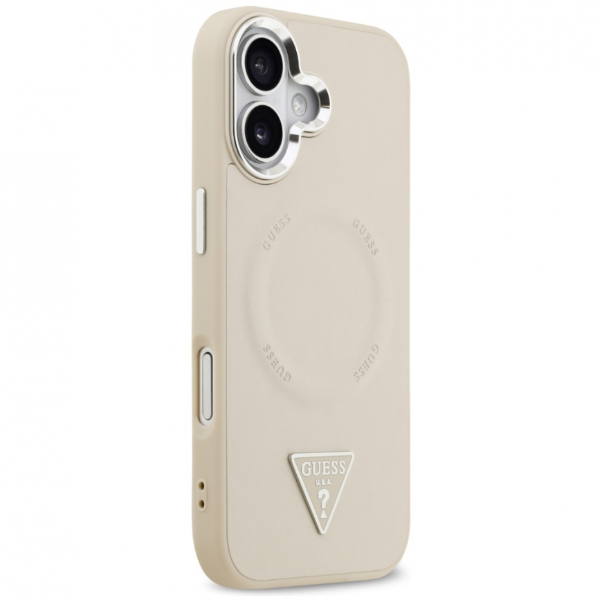 Guess Triangle Logo MagSafe Case for iPhone 17 Beige – 4
