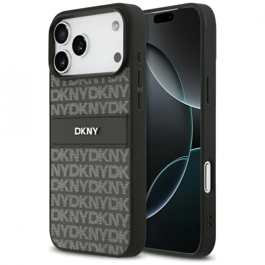 Etui DKNY Repeat Texture Pattern with Tonal Stripe do iPhone