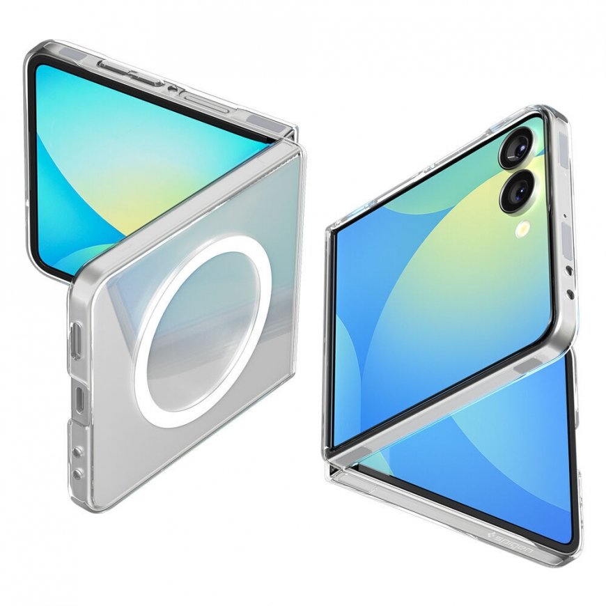 Spigen Galaxy Z Flip 7 Case Air Skin (MagFit) [Clear Case / White Ring]