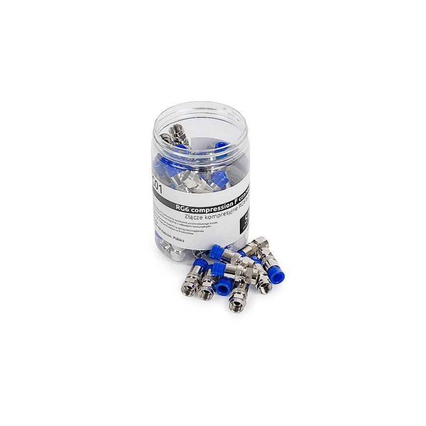 Spacetronik TV-FC01 Compression F Connector 50 pcs. – 2