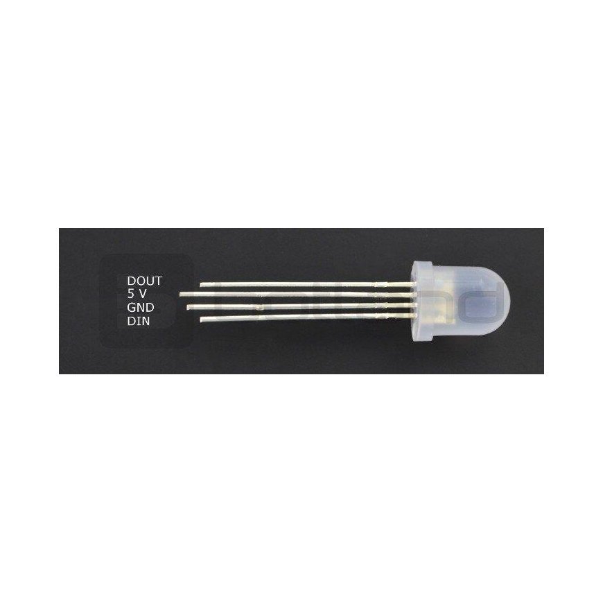 OEM RGB LED WS2811 8mm adresseerimine - 10 tk – 2
