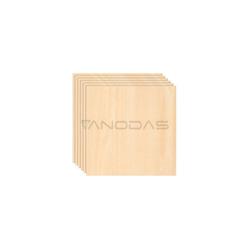 Leppävaneri - 3 mm - 300 x 300 mm - Bambu Lab - 6 kpl.