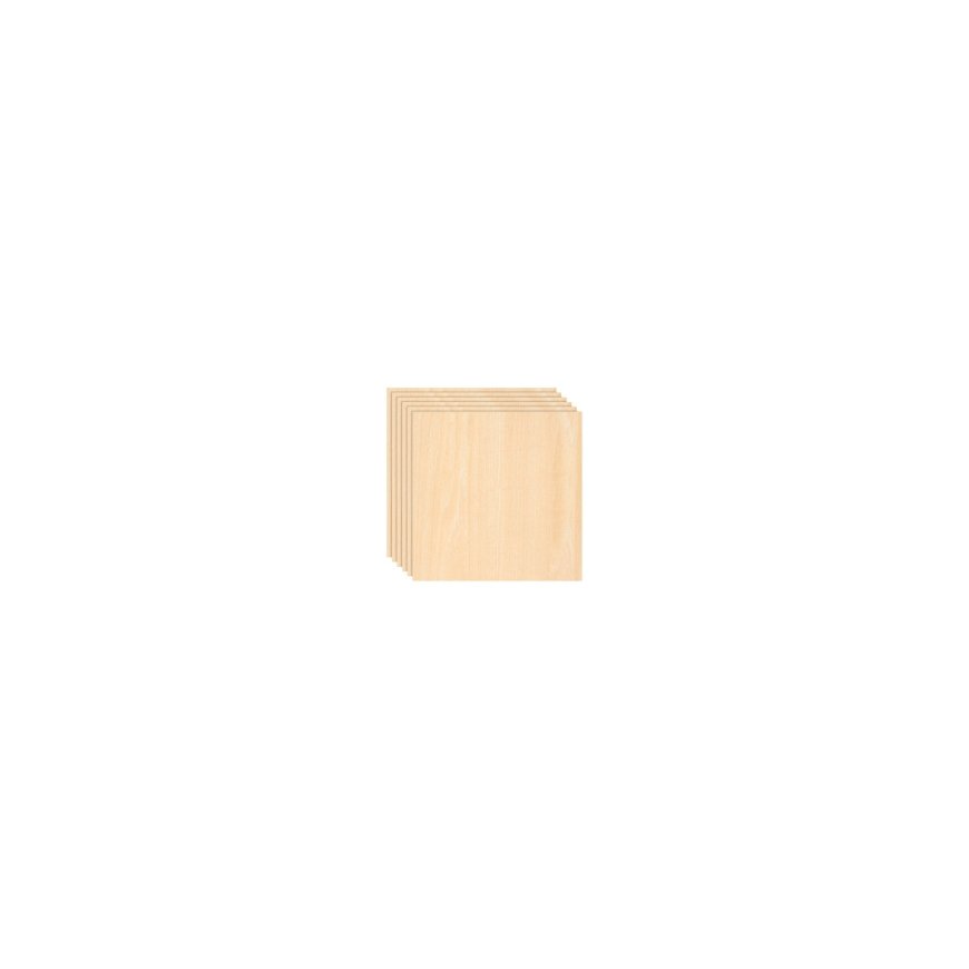 Liepju finiera - 3 mm - 300 x 300 mm - Bambu Lab - 6 gab. – 2