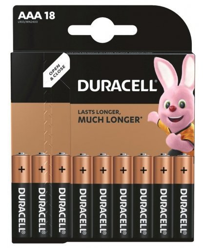 Bateria alkaliczna DURACELL AAA/LR03 18szt