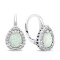 Brilio Silver Brilio Silver Amazing Silver Earrings with Zirconia and Opals EA392W