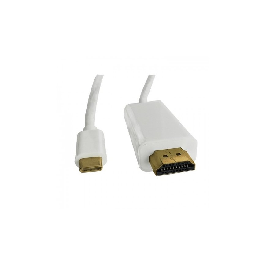 Qoltec 50415 видео кабель адаптер 2 m HDMI Тип A (Стандарт) USB Type-C Белый