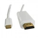 Qoltec 50415 video cable adapter 2 m HDMI Type A (Standard) USB Type-C White Qoltec 50415 video cable adapter 2 m HDMI Type A (Standard) USB Type-C White