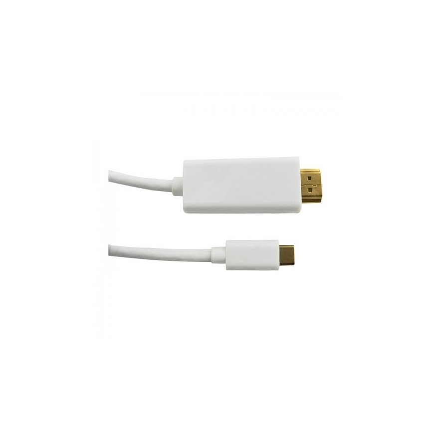 Qoltec 50415 vaizdo kabelio adapteris 2 m HDMI A tipo (standartinis) C tipo USB Balta – 2