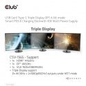 CLUB3D CSV-1565 dokstacija Dok-ligzda USB 3.2 Gen 1 (3.1 Gen 1) Type-C Melns