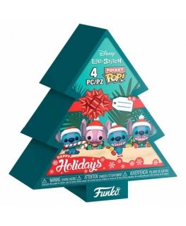 Funko Pocket POP 4 figūrėlės rinkinys Disney Stitch Medis Šventės