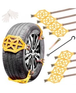 Icon of snow chains that protect against slipping, wheel covers, snow tires 8 pcs.