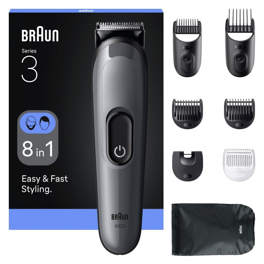 Braun 80789915 bārdas/matu trimmeris Tumši pelēks