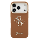 Guess PU Grained 4G Logo Stand Camera Frame Case for iPhone 17 P