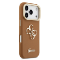 Guess PU Grained 4G Logo Stand Camera Frame Case for iPhone 17 P