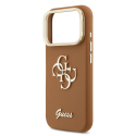 Guess PU Grained 4G Logo Stand Camera Frame Case for iPhone 17 P