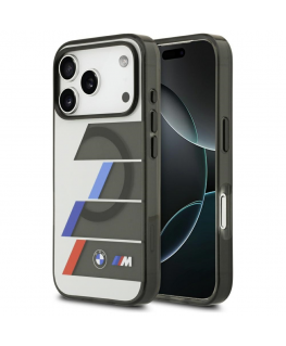 BMW M IML Metal Buttons Tricolor Lines MagSafe Case for iPhone 1