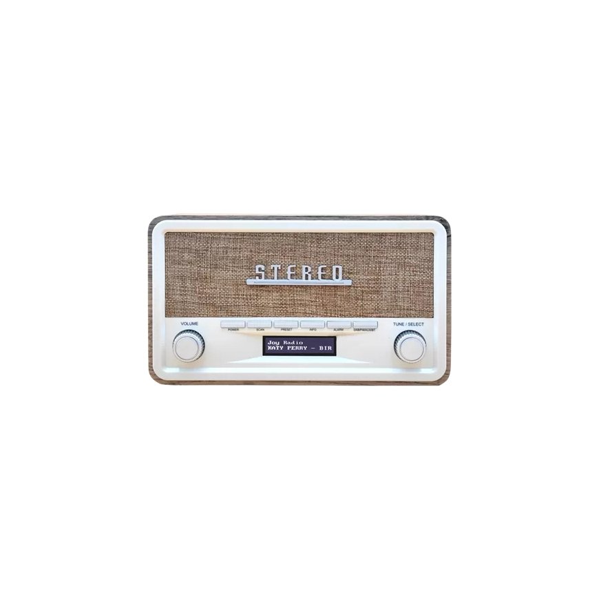 Denver DAB-18LW radiouztvērējs Digitāls Brūns, Balts