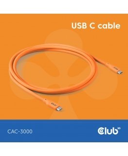 CLUB3D Kabel / Adapter USB cable USB4 Gen 2x2 2 m USB C Orange