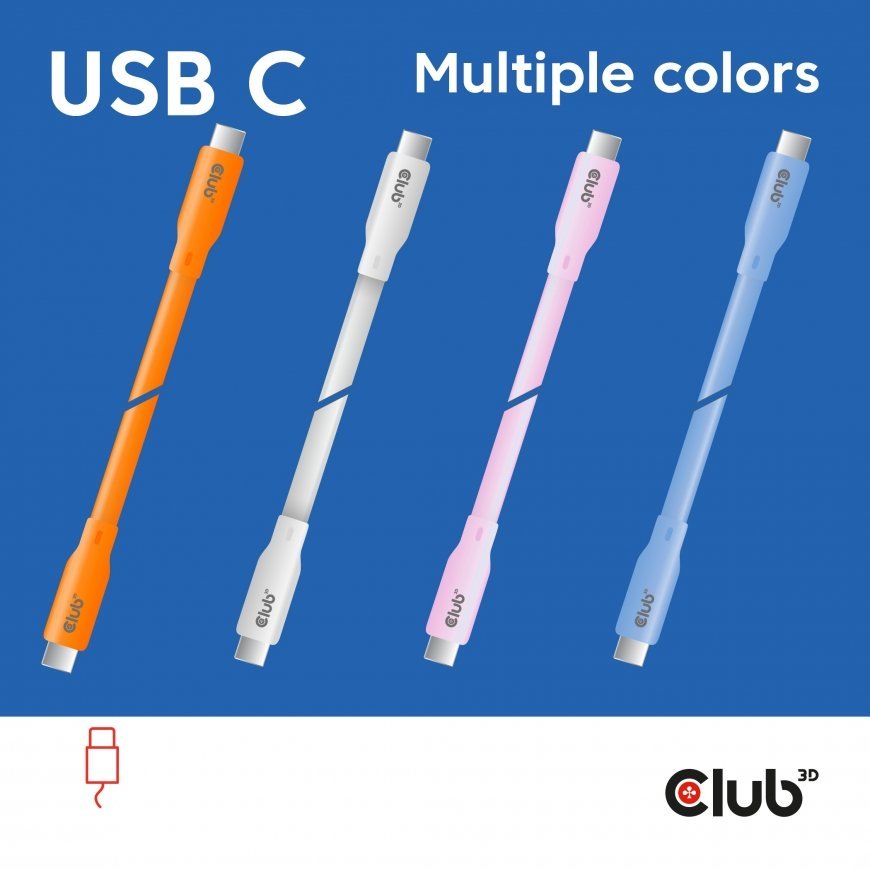 CLUB3D Kabel / Adapter USB kabelis USB4 Gen 2x2 2 m USB C Oranžs – 2