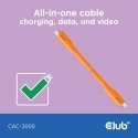 CLUB3D USB C cable orange CLUB3D USB C cable orange