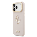 Guess PU Grained 4G Logo Stand Camera Frame Case for iPhone 17 P