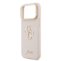 Guess PU Grained 4G Logo Stand Camera Frame Case for iPhone 17 P