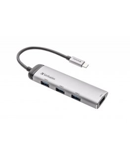 Verbatim USB-C Multiport Hub USB 3.2 Gen 1 (3.1 Gen 1) Type-C 5000 Mbit/s Pelēks