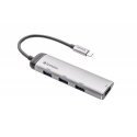 Verbatim USB-C Multiport Hub USB 3.2 Gen 1 (3.1 Gen 1) Type-C 5000 Mbit/s Harmaa Verbatim USB-C Multiport Hub USB 3.2 Gen 1 (3.1 Gen 1) Type-C 5000 Mbit/s Harmaa