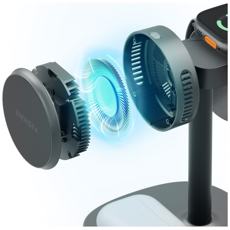 Charging station Energea MagArctic Stand 4in1 Qi2 with cooling a – 3