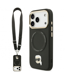 Karl Lagerfeld Big Strap Karl Metal Logo MagSafe Case for iPhone