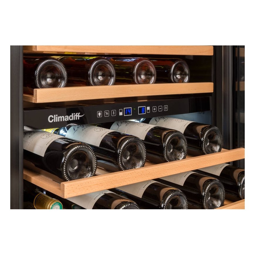 Climadiff CBU50D2B wine cooler Compressor wine cooler Freestanding Black 51 bottle(s) – 2