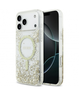 Guess Resin Bottom Glitter MagSafe case for iPhone 17 Pro Max go