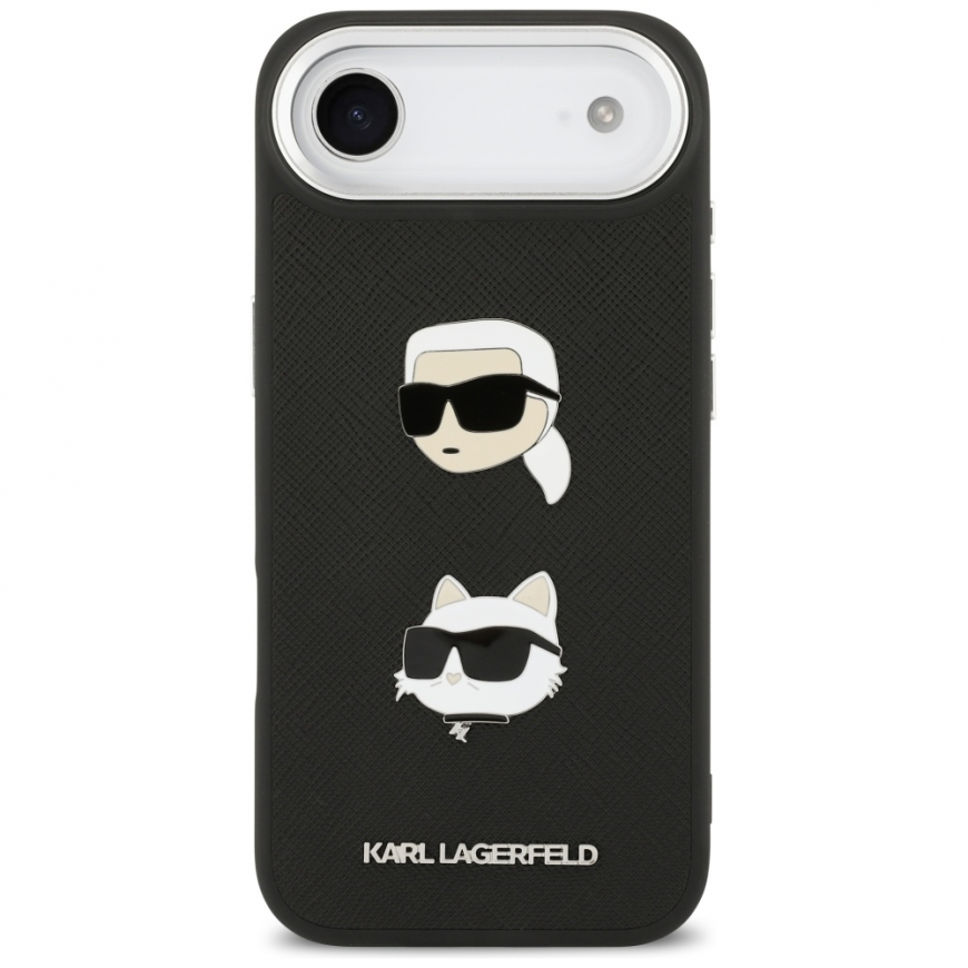 Karl Lagerfeld FW Grained Karl & Choupette Heads Pins & Logo Cas – 3