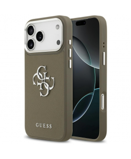 Guess Grained Big 4G Classic Logo Case for iPhone 17 Pro Max Bro